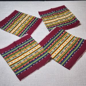 🔥 Mug Coasters Tea and Cookie Mats Set of 4 Cotton